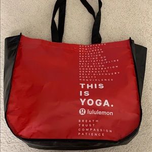 Lululemon This Is Yoga Red Useable Tote